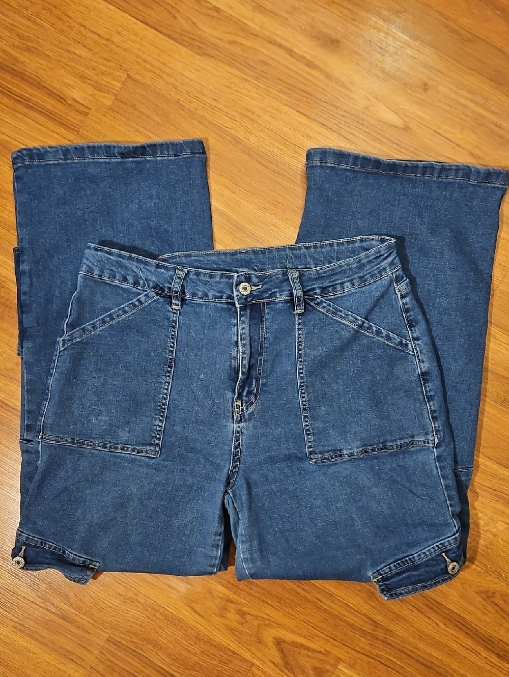 Cargo Wide Leg Jeans Size 14